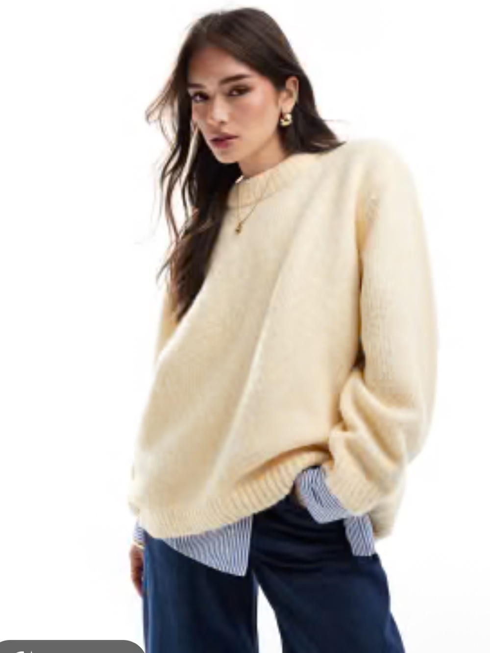 Vintage Cream Crewneck Sweater - Soft Neutral Knit Made in New Zealand 100% wool